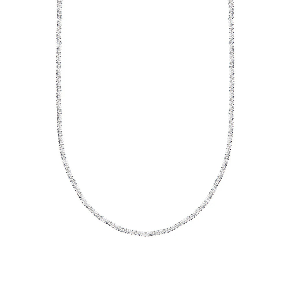 Cubic Zirconia Tennis Necklace - Sterling Silver