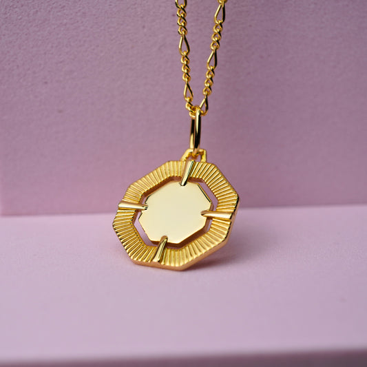 Quatrefoil Pendant Necklace - 18K Gold Plated Sterling Silver