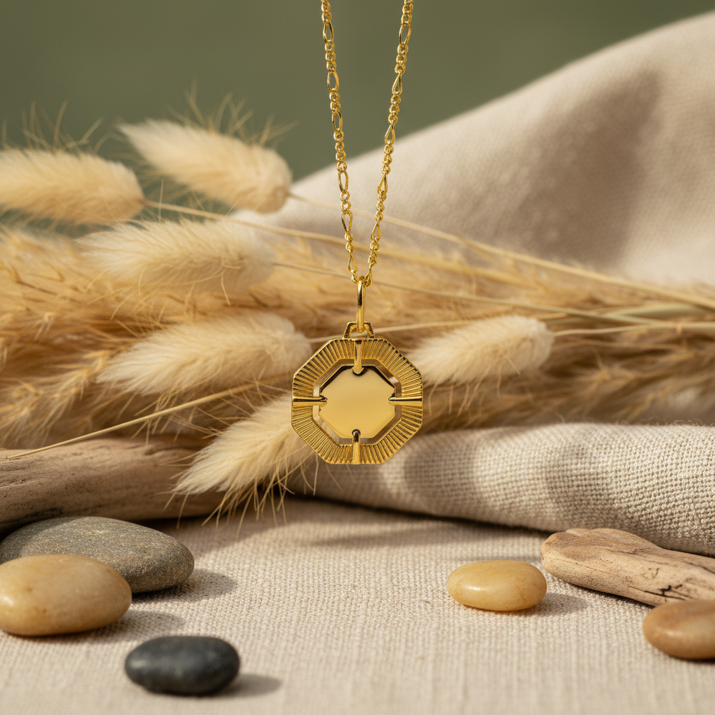 Quatrefoil Pendant Necklace - 18K Gold Plated Sterling Silver