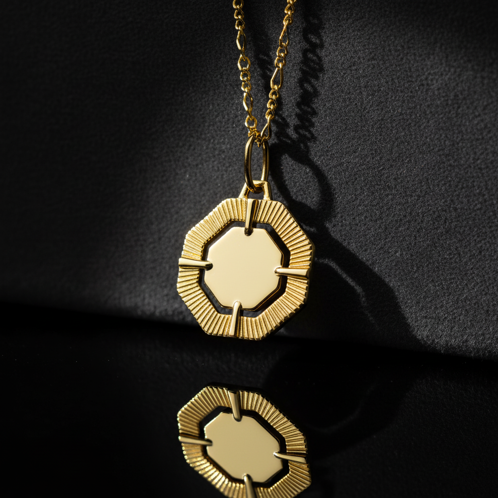 Quatrefoil Pendant Necklace - 18K Gold Plated Sterling Silver